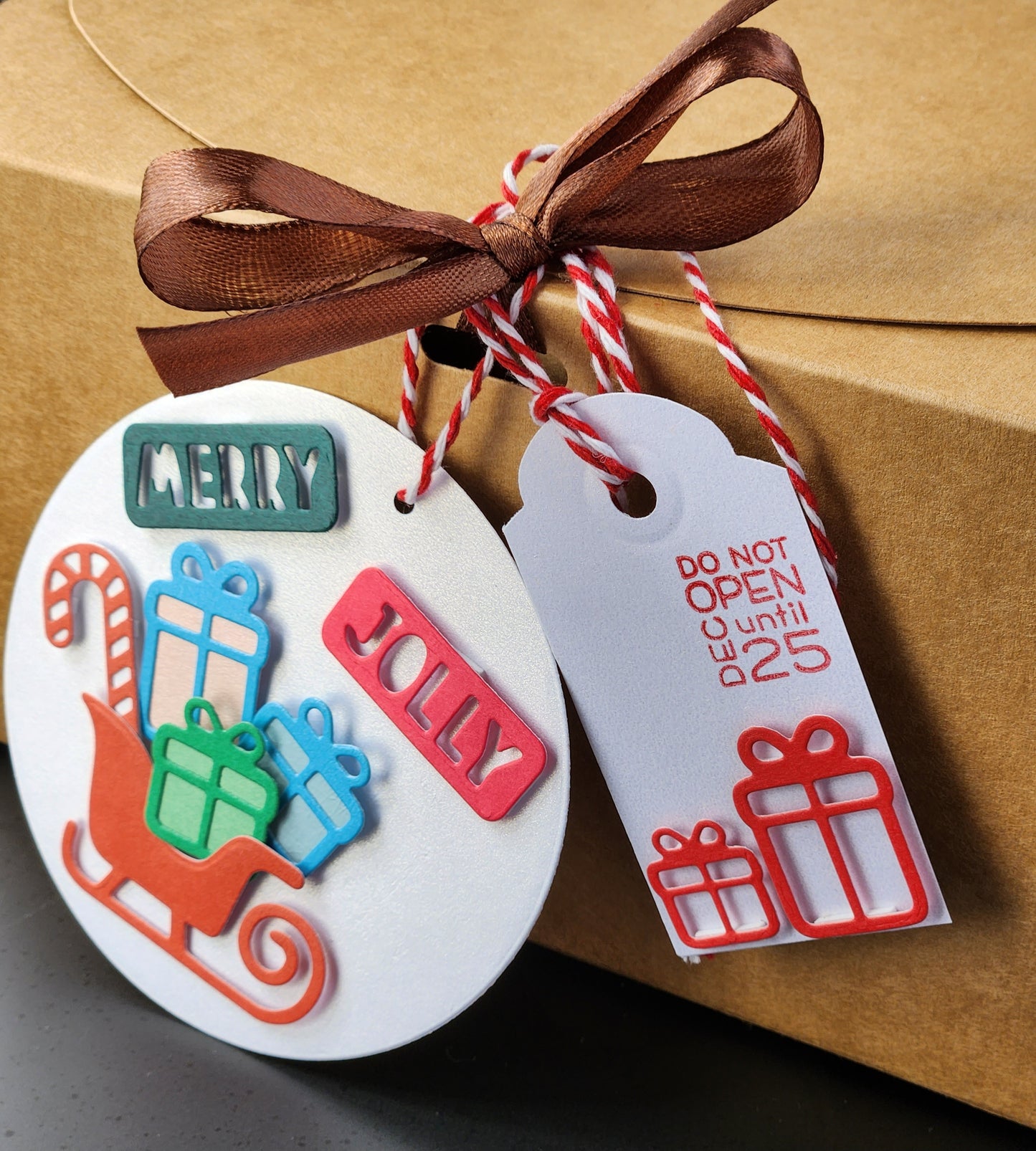 Empty Box + Christmas Gift Tags