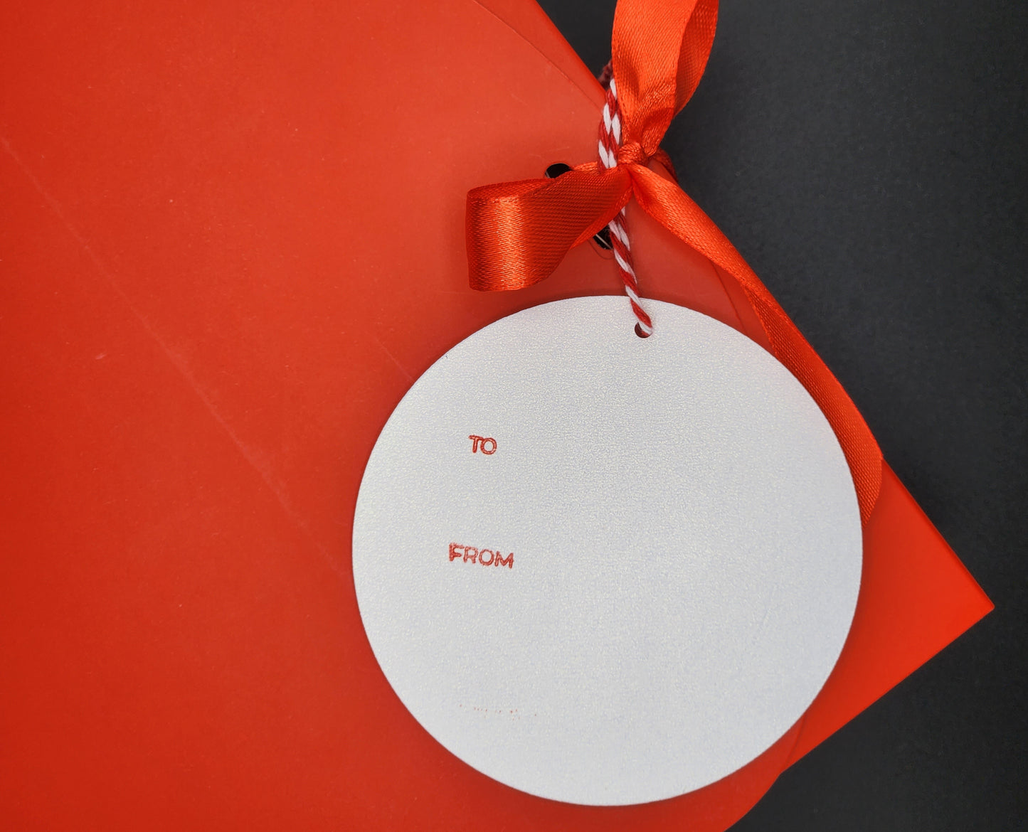 Empty Christmas Box + Wreath Gift Tag