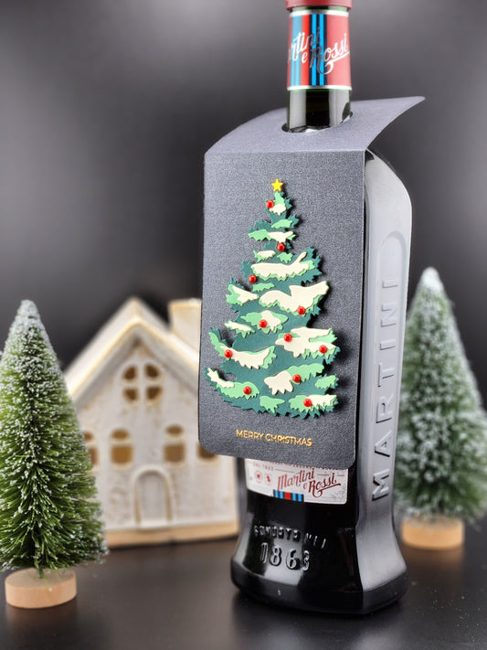 Christmas Tree Wine Tag