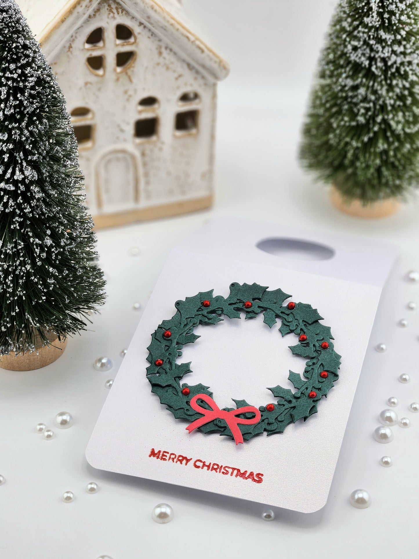 Christmas Wreath Wine Tag