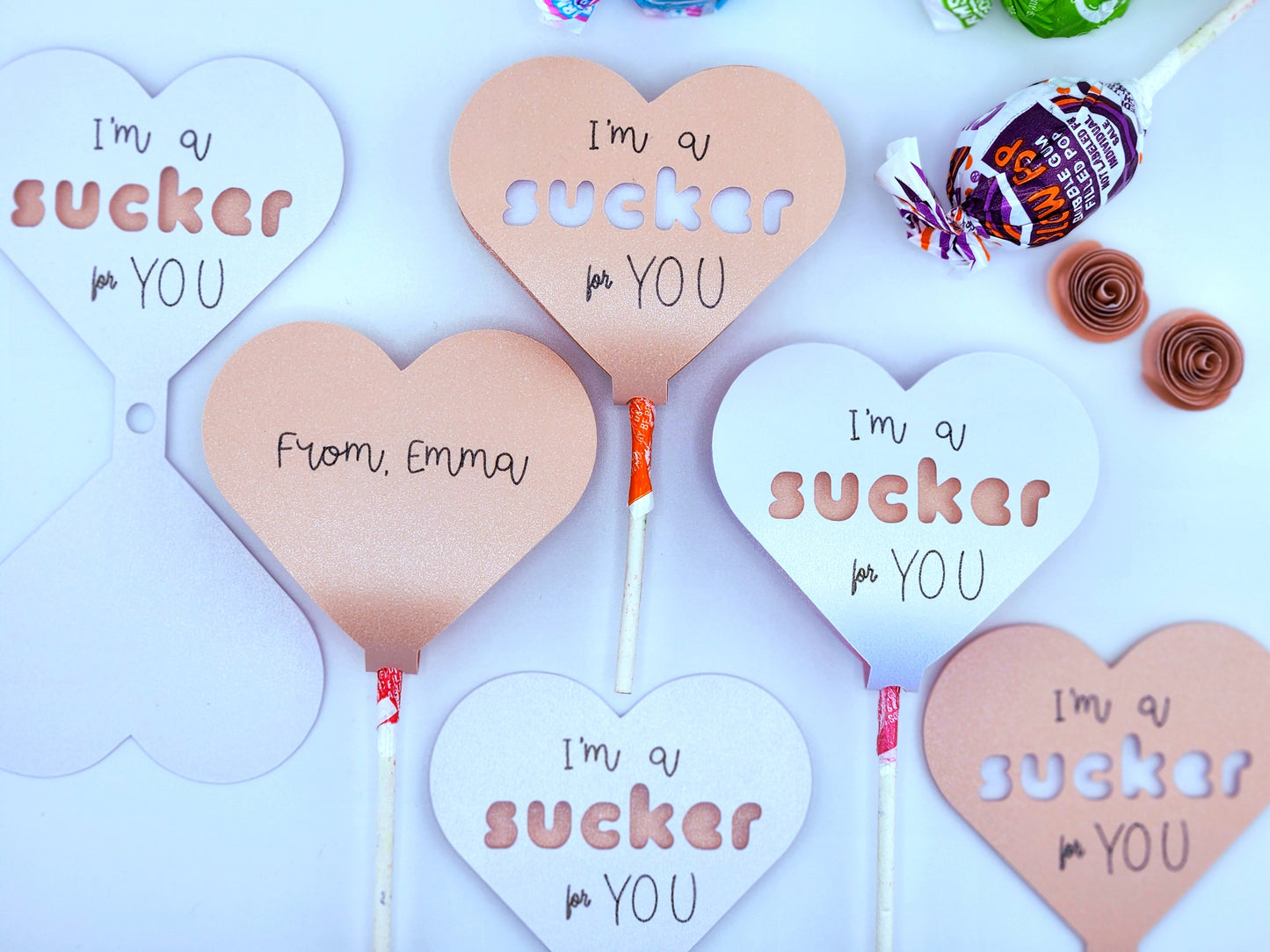 "I'm a sucker for you" Valentine's Day Lollipop Holders