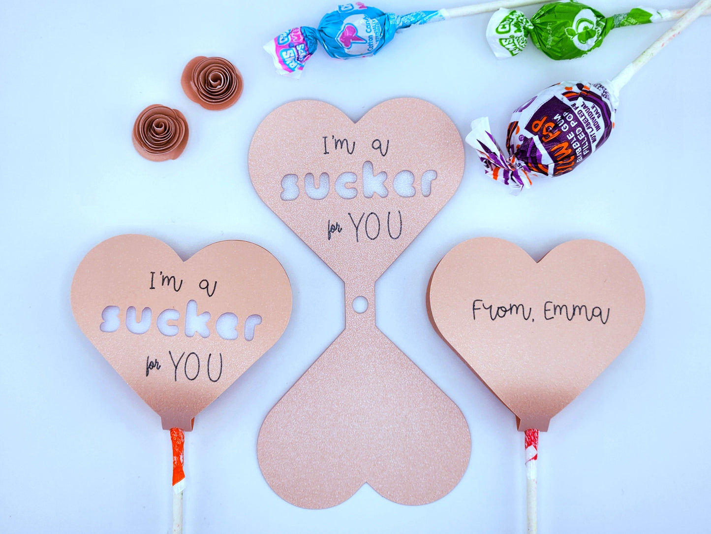 "I'm a sucker for you" Valentine's Day Lollipop Holders