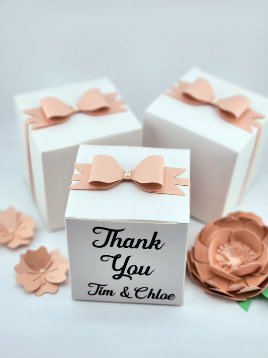 Personalized Ribbon Favor Boxes