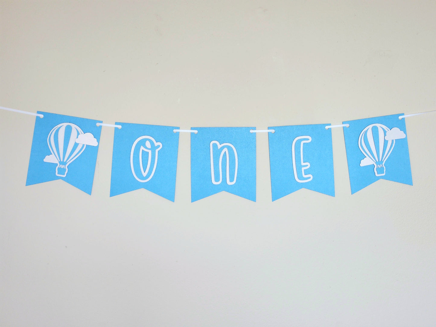 Hot Air Balloon ONE Birthday Banner