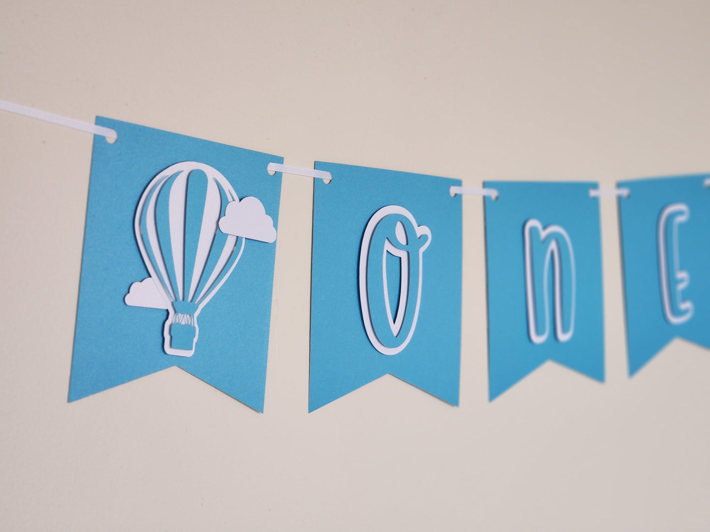 Hot Air Balloon ONE Birthday Banner