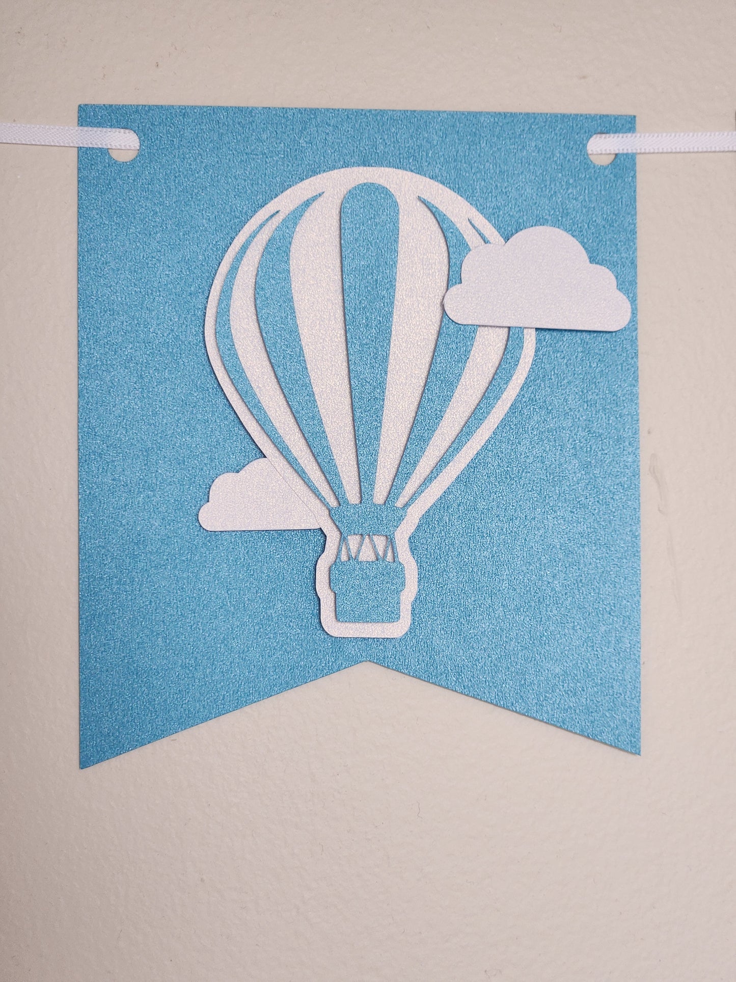 Hot Air Balloon ONE Birthday Banner