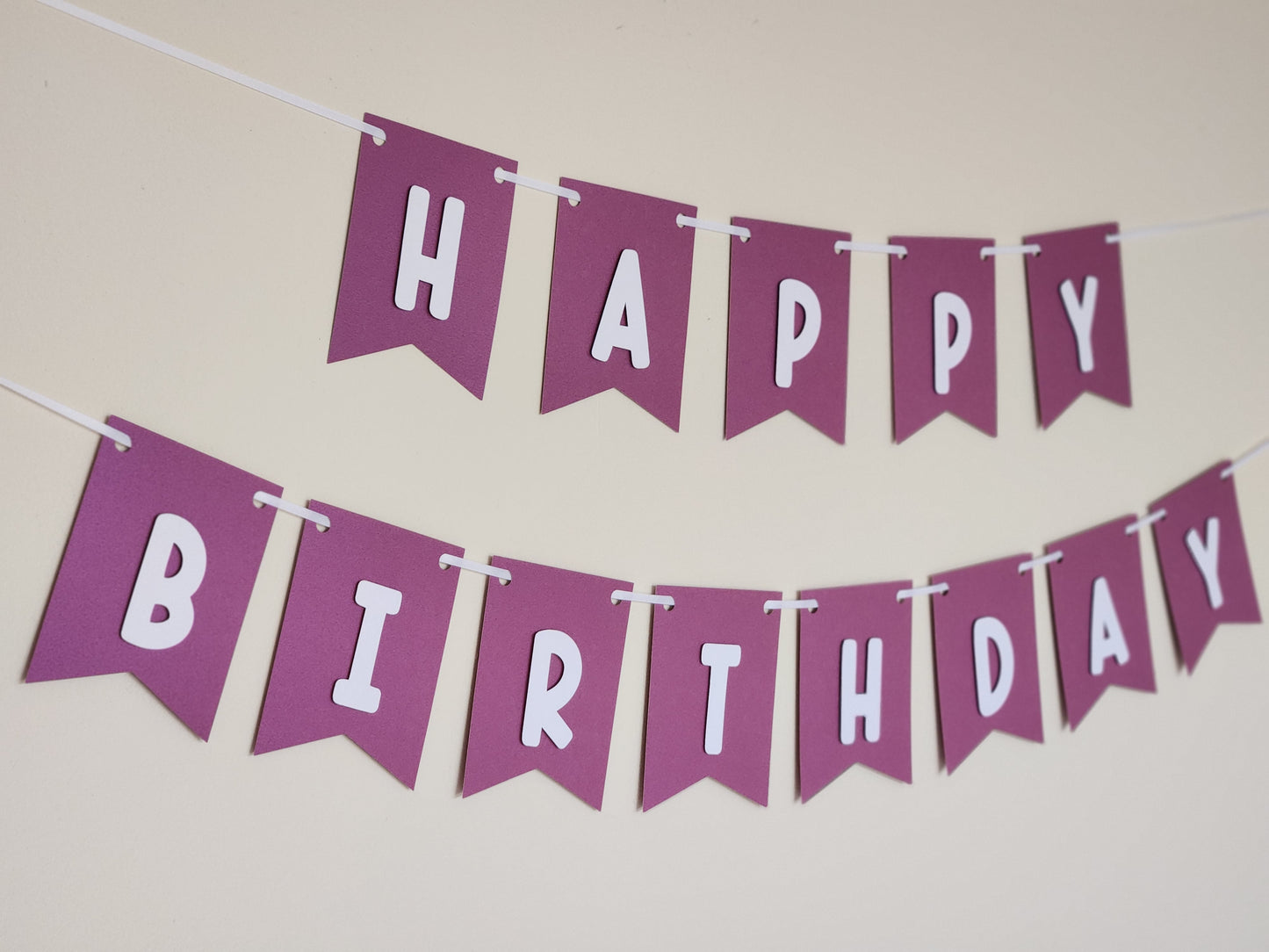 Personalized Handmade Happy Birthday Banners-Purple