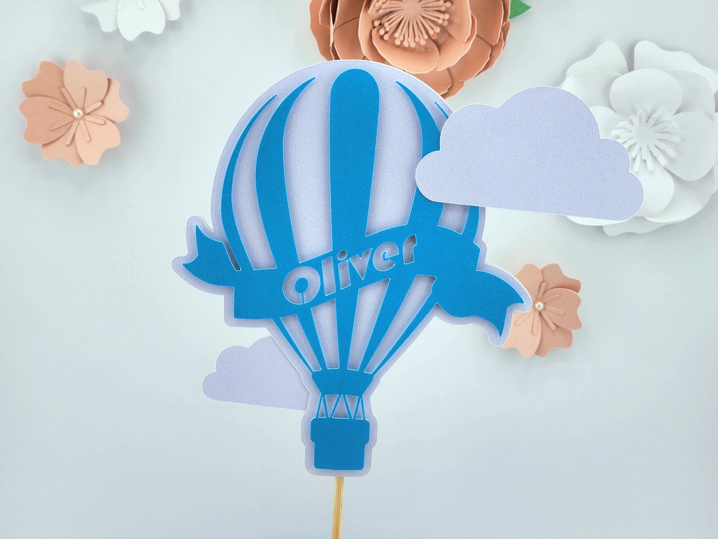 Hot Air Balloon Custom Cake Topper