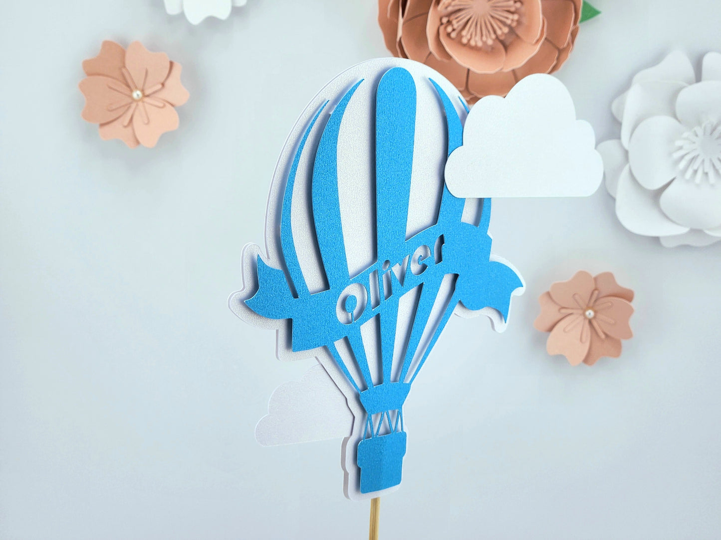 Hot Air Balloon Custom Cake Topper