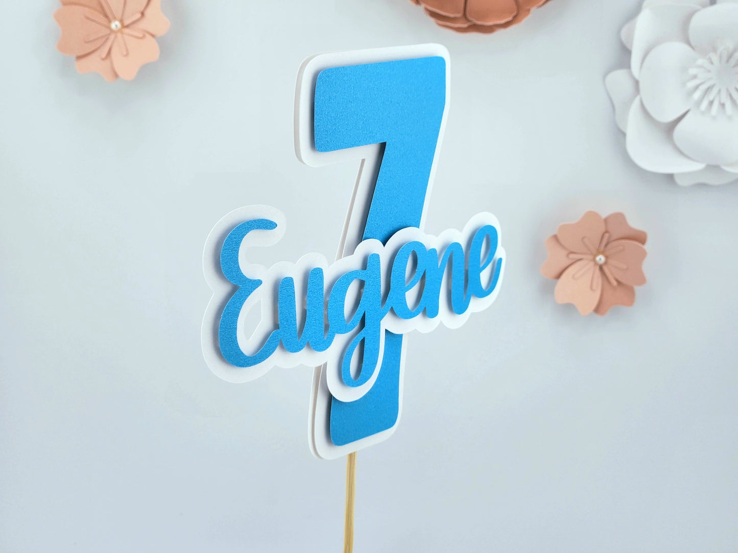 Custom Big Number & Name Cake Topper