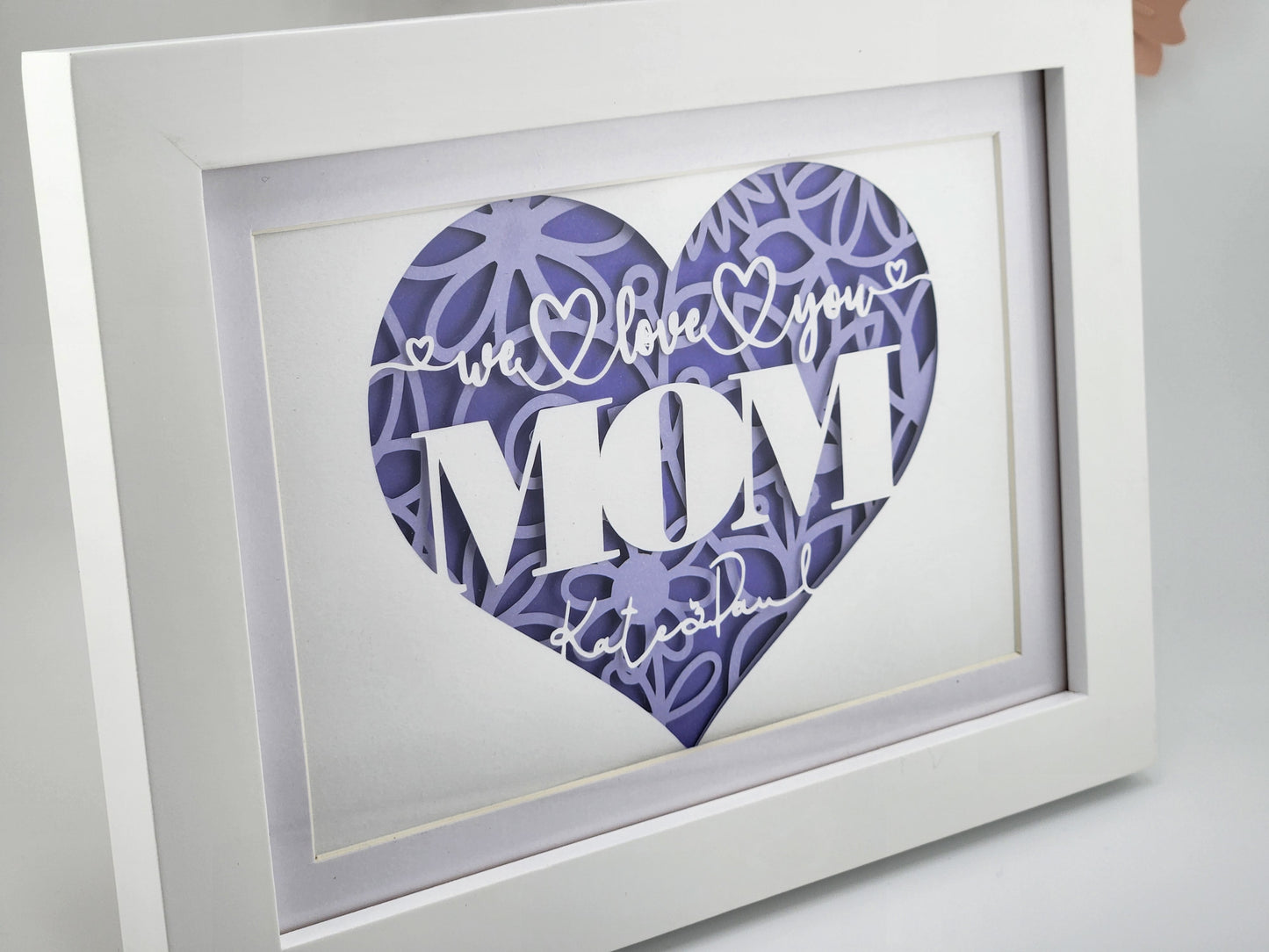 "We love you Mom" Personalized Frame