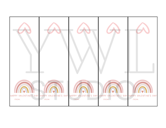 *Digital Download* Valentine's Day Rainbow Lollipop Holders Printable