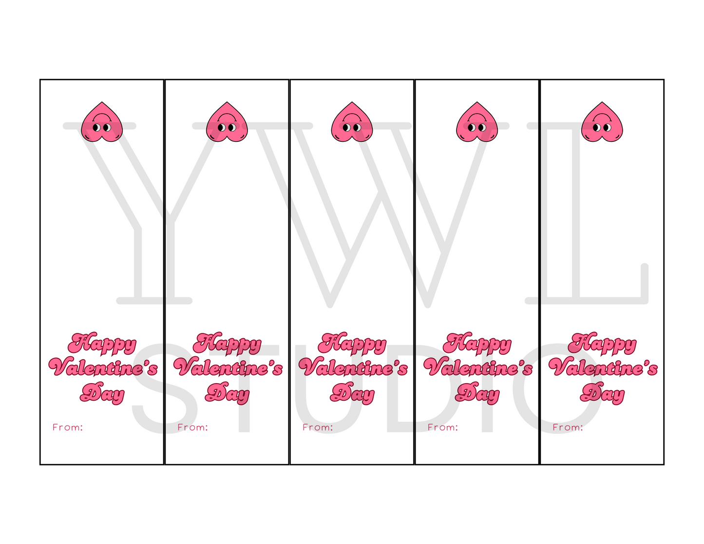 *Digital Download* Retro Valentine's Day Lollipop Holders Printable