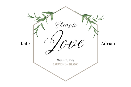 Custom Classic Wedding Wine Labels