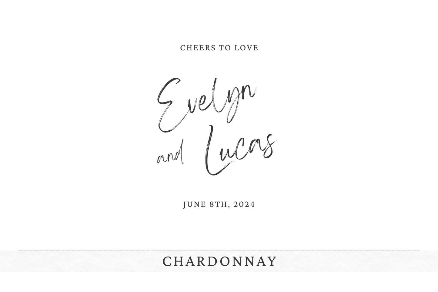 Custom Minimalist Wedding Wine Labels